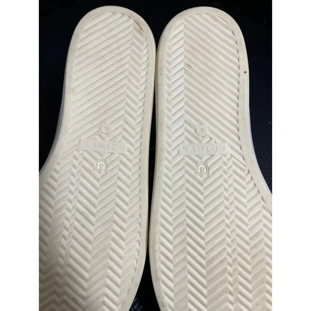 Rothy’s The Lace Up Sneaker‎ Women's Size 9 White Knit Contoured Footbed Shoes